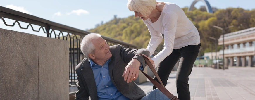 Life Assure Seniors Helping Eachother Up Hero